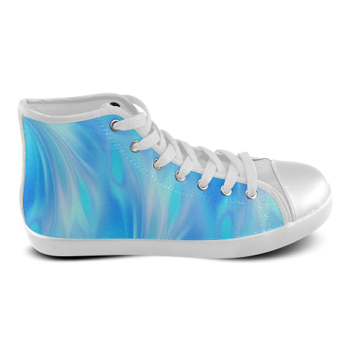 blue canvas high tops