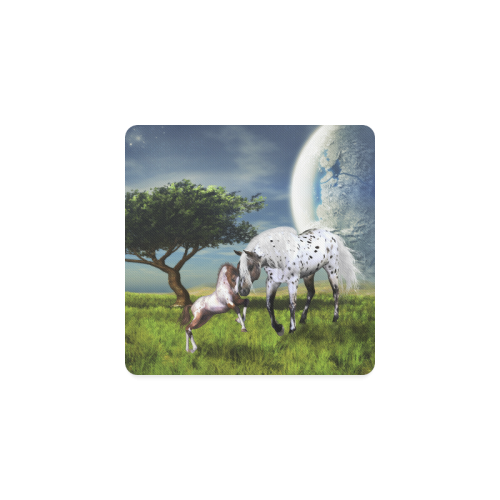 Horses Love Forever Square Coaster