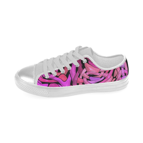 intricate emotions,hot pink Women's Classic Canvas Shoes (Model 018)