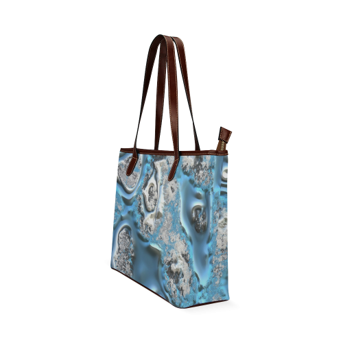 metal art 11, blue Shoulder Tote Bag (Model 1646)