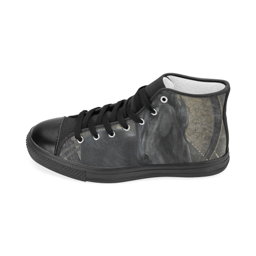 Gothic Friesian Horse Women's Classic High Top Canvas Shoes (Model 017)