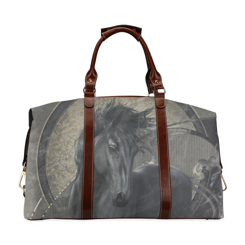 Gothic Friesian Horse Classic Travel Bag (Model 1643)