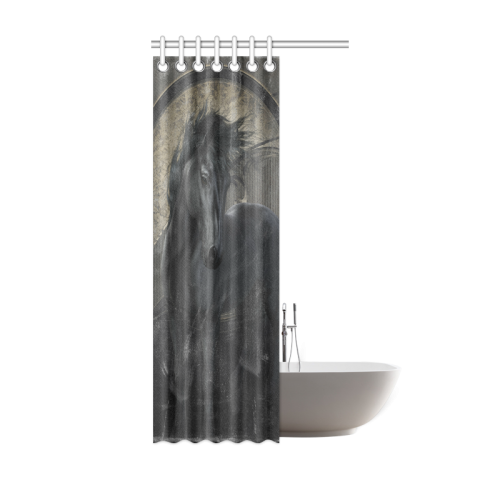 Gothic Friesian Horse Shower Curtain 36"x72"