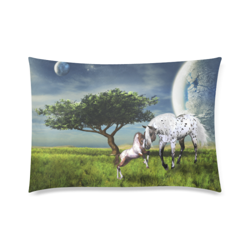 Horses Love Forever Custom Zippered Pillow Case 20"x30" (one side)