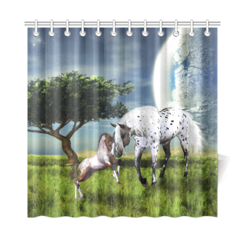 Horses Love Forever Shower Curtain 72"x72"