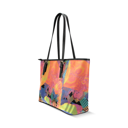 Mardi Gras Leather Tote Bag/Small (Model 1640)