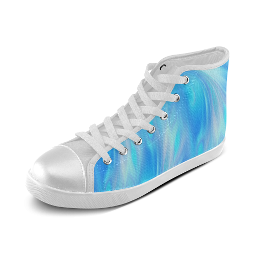 blue canvas high tops