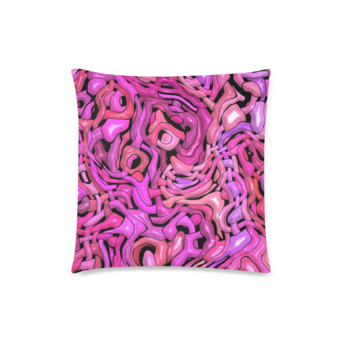 intricate emotions,hot pink Custom Zippered Pillow Case 18"x18" (one side)