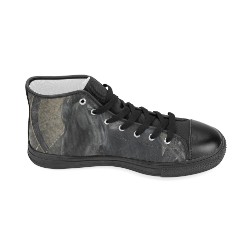Gothic Friesian Horse Women's Classic High Top Canvas Shoes (Model 017)