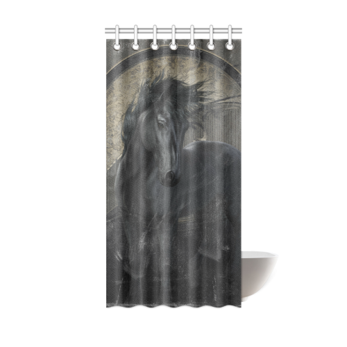 Gothic Friesian Horse Shower Curtain 36"x72"