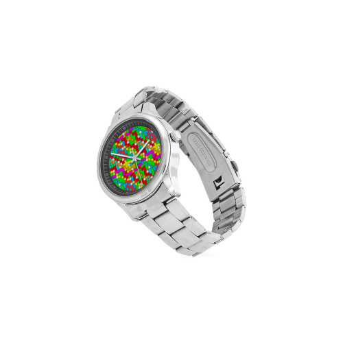 school party colorful Men's Stainless Steel Watch(Model 104)