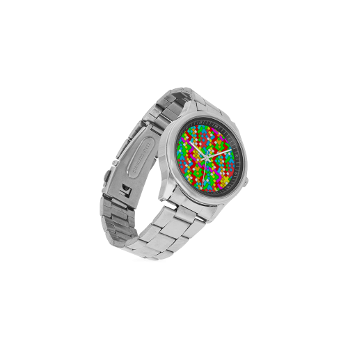school party colorful Men's Stainless Steel Watch(Model 104)