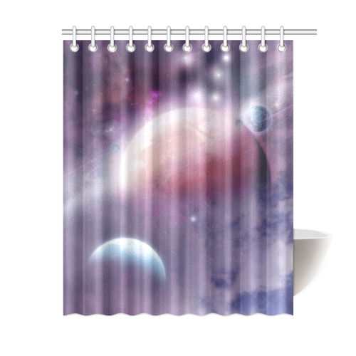 Pink Space Dream Shower Curtain 60"x72"