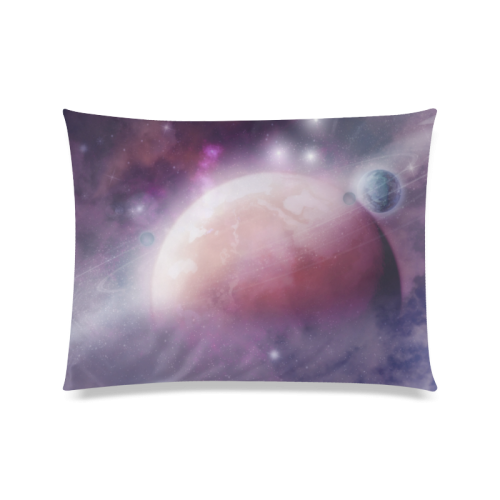 Pink Space Dream Custom Zippered Pillow Case 20"x26"(Twin Sides)