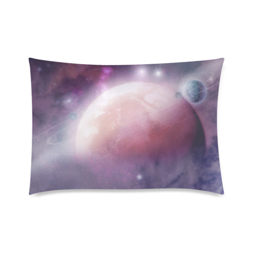 Pink Space Dream Custom Zippered Pillow Case 20"x30"(Twin Sides)