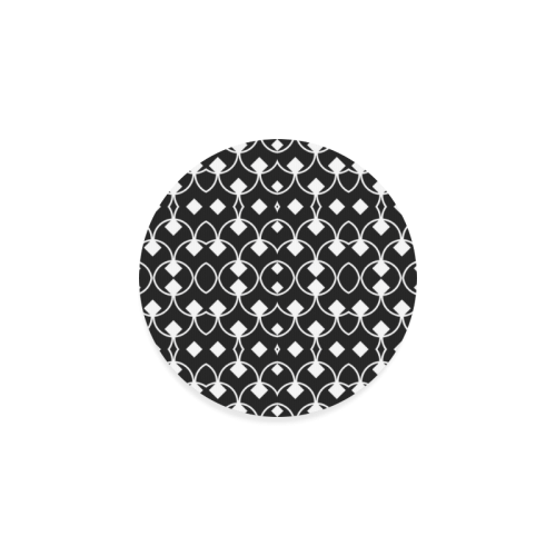 black and white Pattern 4416 Round Coaster