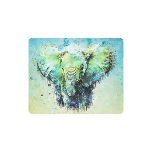 watercolor elephant Rectangle Mousepad