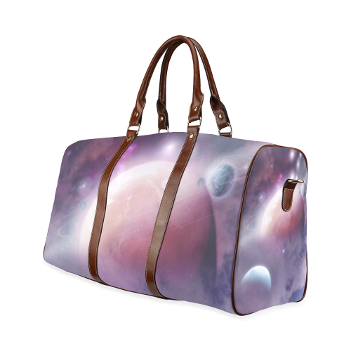 Pink Space Dream Waterproof Travel Bag/Small (Model 1639)