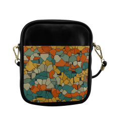 Textured retro shapes Sling Bag (Model 1627)