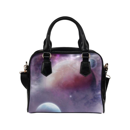 Pink Space Dream Shoulder Handbag (Model 1634)