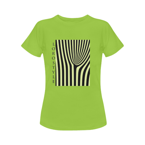 Line Flower green Women's Classic T-Shirt (Model T17）