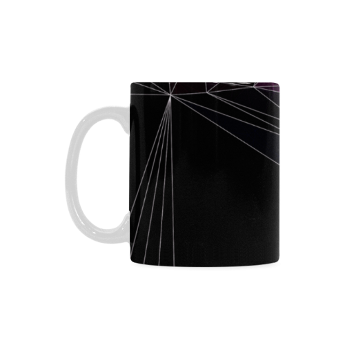 Polygons purple and black White Mug(11OZ)