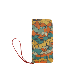 Textured retro shapes Women's Clutch Wallet (Model 1637)