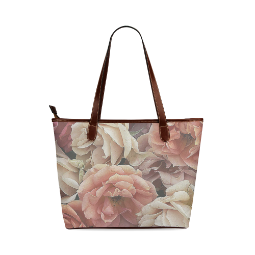 great garden roses, vintage look Shoulder Tote Bag (Model 1646)