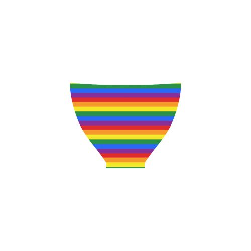 Gay Pride Rainbow Stripes Custom Bikini Swimsuit