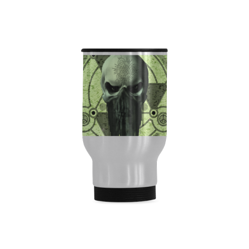 Awesome skull Travel Mug (Silver) (14 Oz)