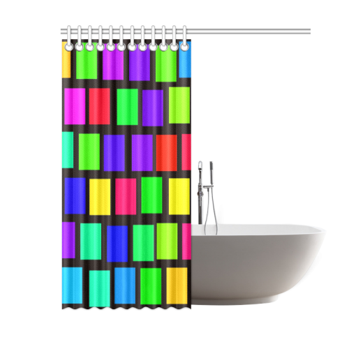 colorful checkered Shower Curtain 60"x72"