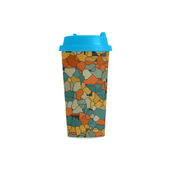 Textured retro shapes Double Wall Plastic Mug