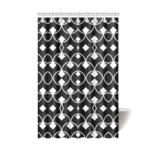 black and white Pattern 4416 Shower Curtain 48"x72"