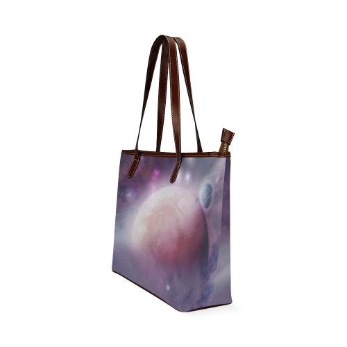 Pink Space Dream Shoulder Tote Bag (Model 1646)