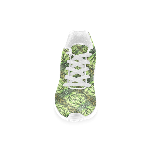 Mandy Green - Leaf Weave small foliage Women’s Running Shoes (Model 020)