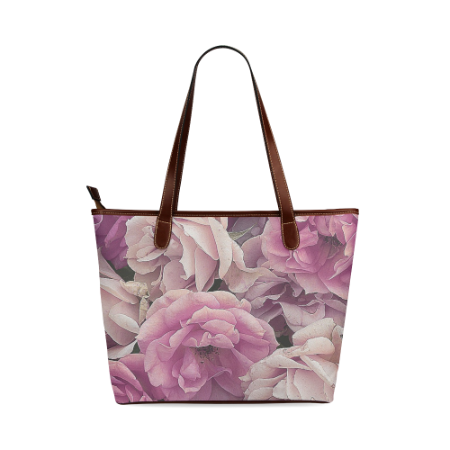 great garden roses pink Shoulder Tote Bag (Model 1646)
