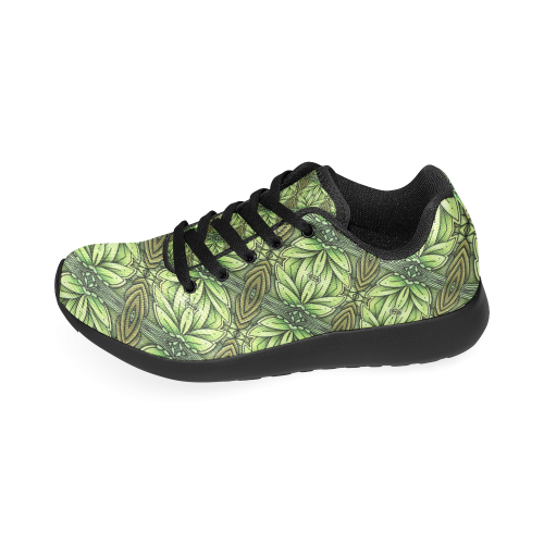 Mandy Green - Leaf Weave small foliage Women’s Running Shoes (Model 020)