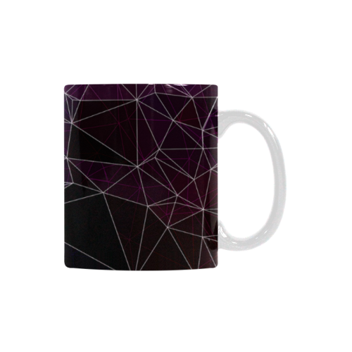 Polygons purple and black White Mug(11OZ)