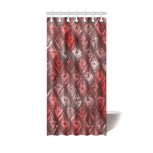 rhombus, diamond patterned red Shower Curtain 36"x72"
