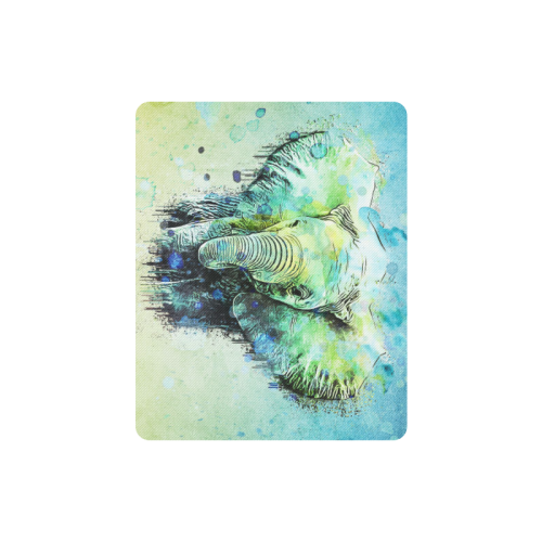 watercolor elephant Rectangle Mousepad