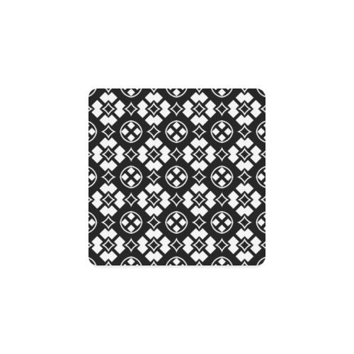 black and white Pattern 3416 Square Coaster