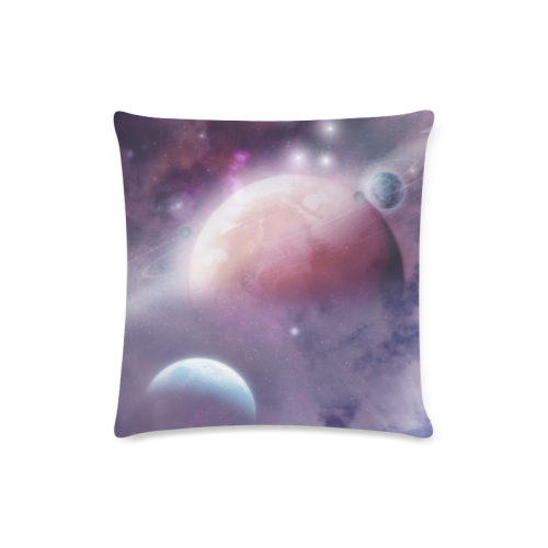 Pink Space Dream Custom Zippered Pillow Case 16"x16" (one side)