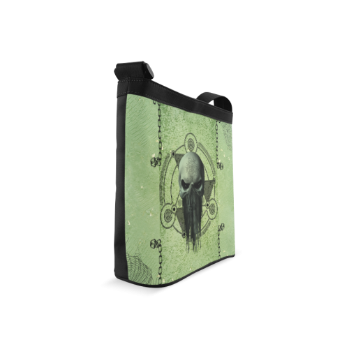 Awesome green skull Crossbody Bags (Model 1613)