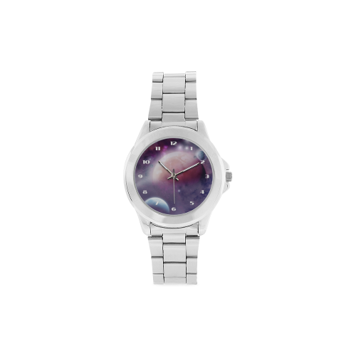 Pink Space Dream Unisex Stainless Steel Watch(Model 103)