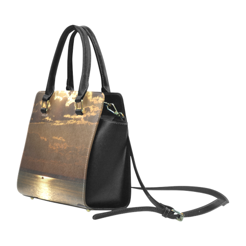 Awesome Sea Scene Rivet Shoulder Handbag (Model 1645)