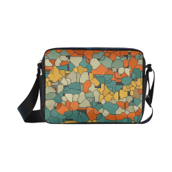 Textured retro shapes Classic Cross-body Nylon Bags (Model 1632)