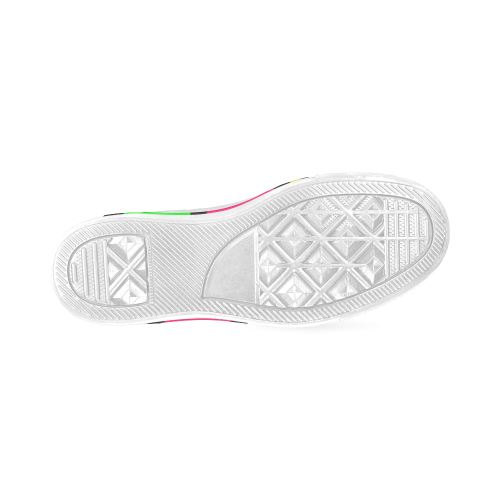 colorful checkered Women's Classic Canvas Shoes (Model 018)