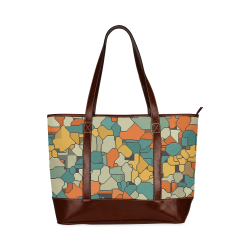 Textured retro shapes Tote Handbag (Model 1642)