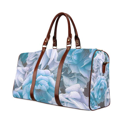 great garden roses blue Waterproof Travel Bag/Small (Model 1639)