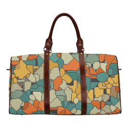 Textured retro shapes Waterproof Travel Bag/Small (Model 1639)
